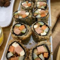 Looks like sushi roll but there is no rice inside. at Veggie Chef in Bangkok