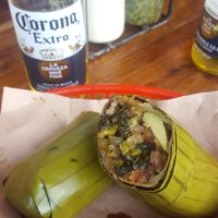 Vegan burrito at Burrito Amor in Tulum