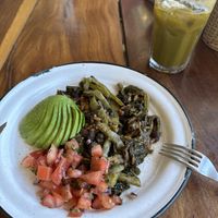 Vegan burrito bowl with cactus   at Burrito Amor in Tulum