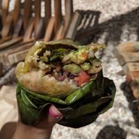 Vegan burrito at Burrito Amor in Tulum