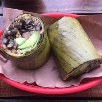 Vegan burrito at Burrito Amor in Tulum