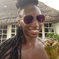 @TierraGoesGreen enjoying the delicious vegan burrito at Burrito Amor in Tulum