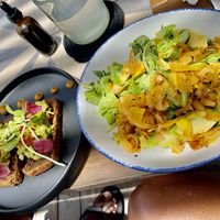 Cesar salad, coconut water & avocado toast at Sanara  in Tulum