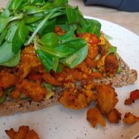 Scrambled tofu at SUE in Rotterdam