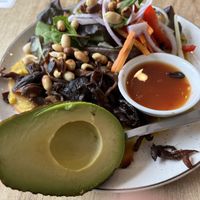 Vietnamese pancake with stuff on it  at SUE in Rotterdam