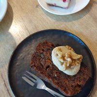 Frambozen cheesecake en carrot cake at SUE in Rotterdam