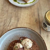 French toast and avocado hummus toast at SUE in Rotterdam