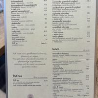 Menu 8th July 2025  at SUE in Rotterdam