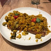 Vegan scrambled eggs  at SUE in Rotterdam
