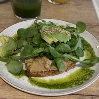 Avocado hummus toast  at SUE in Rotterdam