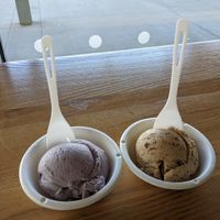 Lavender blueberry and peanut butter at Love's Ice Cream - Downtown Market in Grand Rapids