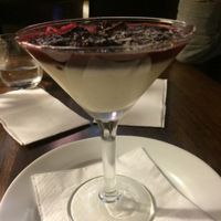 berry panna cotta  at Osteria Italiana in Clifton Hill