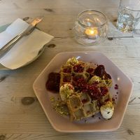 Vegan waffles  at NOP in Tallinn