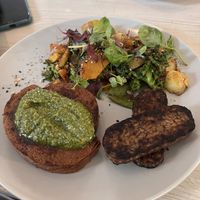 Vegan Steak + Grilled Veges - super delicious (even though Steak looks bland)  at NOP in Tallinn