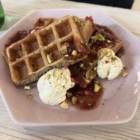 Waffels - were not great - dry and hard as if they were stale  at NOP in Tallinn