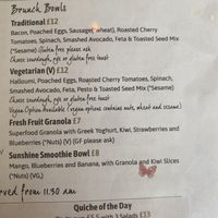 Breakfast menu   at The Natural Food Deli in Petersfield