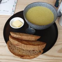 Soup of the day: broccoli and almond at The Natural Food Deli in Petersfield