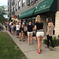 Long line but worth the wait! at Milkjam Creamery in Minneapolis