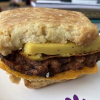 Biscuit breakfast sandwich  at Reverie Cafe + Bar in Minneapolis