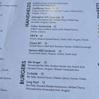 Menu   at Reverie Cafe + Bar in Minneapolis