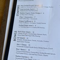 Menu  at Reverie Cafe + Bar in Minneapolis