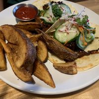 Mock duck tacos  at Reverie Cafe + Bar in Minneapolis