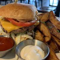 Long haul burger  at Reverie Cafe + Bar in Minneapolis