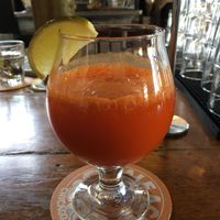 Pineapple guajillo Bellini   at Reverie Cafe + Bar in Minneapolis