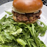 The Long Haul burger!   at Reverie Cafe + Bar in Minneapolis