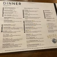 Menu as of 02/08/2025, might be different now  at Reverie Cafe + Bar in Minneapolis