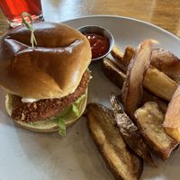 Spicy Crispy Chick'n Sandwich. I've tried all of them in MN and like this one the best! at Reverie Cafe + Bar in Minneapolis