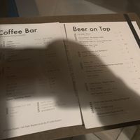 Hopefully readable drinks menu at Reverie Cafe + Bar in Minneapolis
