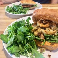 Cauliflower Po-Boy (Go for the fried) at Reverie Cafe + Bar in Minneapolis