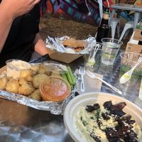 Gouda Mac, Cubano, and buffalo cauli wings! at Reverie Cafe + Bar in Minneapolis