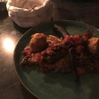 Vegetable risotto with nut and mushroom croquettes  at Bryggjan Brugghus in Reykjavik