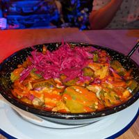 Loaded BBQ fries at Lucky Pig - Paradise Palms in Edinburgh