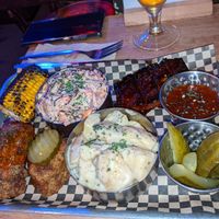 Vegan platter at Lucky Pig - Paradise Palms in Edinburgh