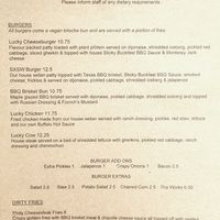 Menu page 1/2 at Lucky Pig - Paradise Palms in Edinburgh