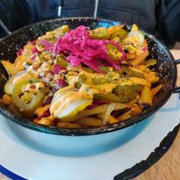 Loaded fries   at Lucky Pig - Paradise Palms in Edinburgh