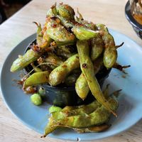 Oily edamame   at Lucky Pig - Paradise Palms in Edinburgh