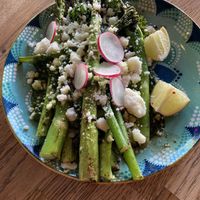 Asparagus and broccoli  at Antojitos Cantina - Paradise Palms in Edinburgh