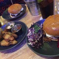 Pulled Jackfruit Burger with extra Mozarella 🌱 at Lucky Pig - Paradise Palms in Edinburgh