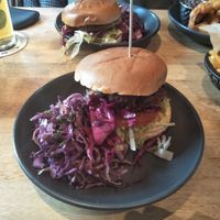 Black bean burger at Lucky Pig - Paradise Palms in Edinburgh