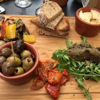 vegan board at Fox Cafe in Nottingham