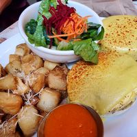 "Eggs" benedict #Veganuary at MeeT in Gastown in Vancouver