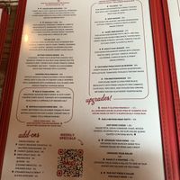 food menu  at MeeT in Gastown in Vancouver