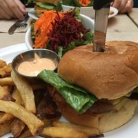 Double double with beyond meat patty  at MeeT in Gastown in Vancouver