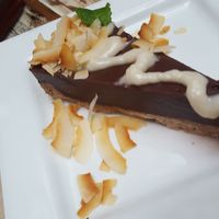 Chocolate coconut ganache tart at MeeT in Gastown in Vancouver