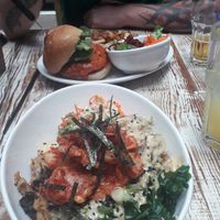 Seoul bowl and burger for my boyfriend 😋 at MeeT in Gastown in Vancouver