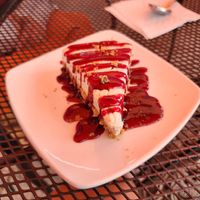 Vegan cheesecake at Allyn's Cafe in Cincinnati